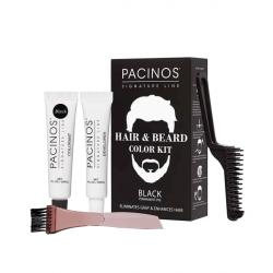 Farba na vlasy a bradu PACINOS Hair & Beard Color Kit čierna 30 + 30 ml