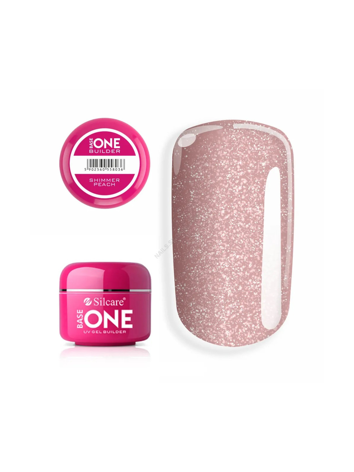 Gél na nechty - shimmer - peach- 50g