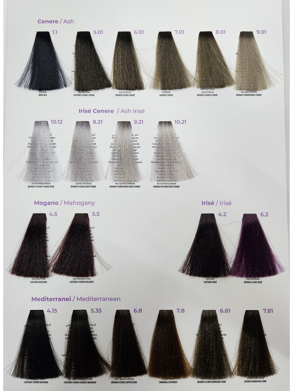 Demipermanentná farba na vlasy vzorkovník