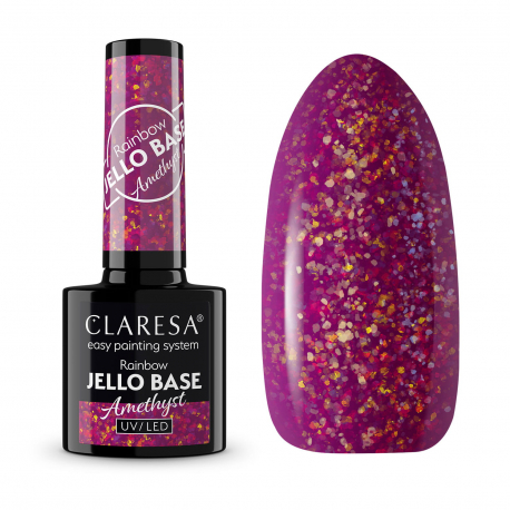 Gél lak- 5ml - rainbow jello base - amethyst