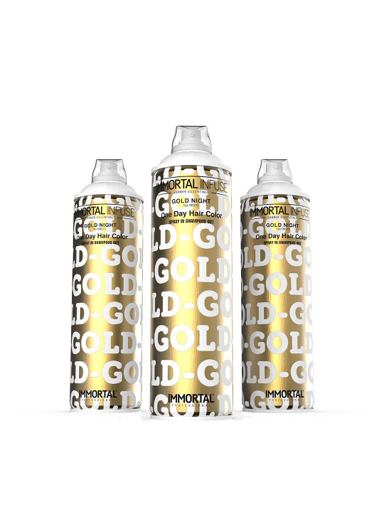 Jednodňová farba na vlasy v spreji-Gold, Silver, Pink, Green, Light Blue (200 ml) Immortal Infuse