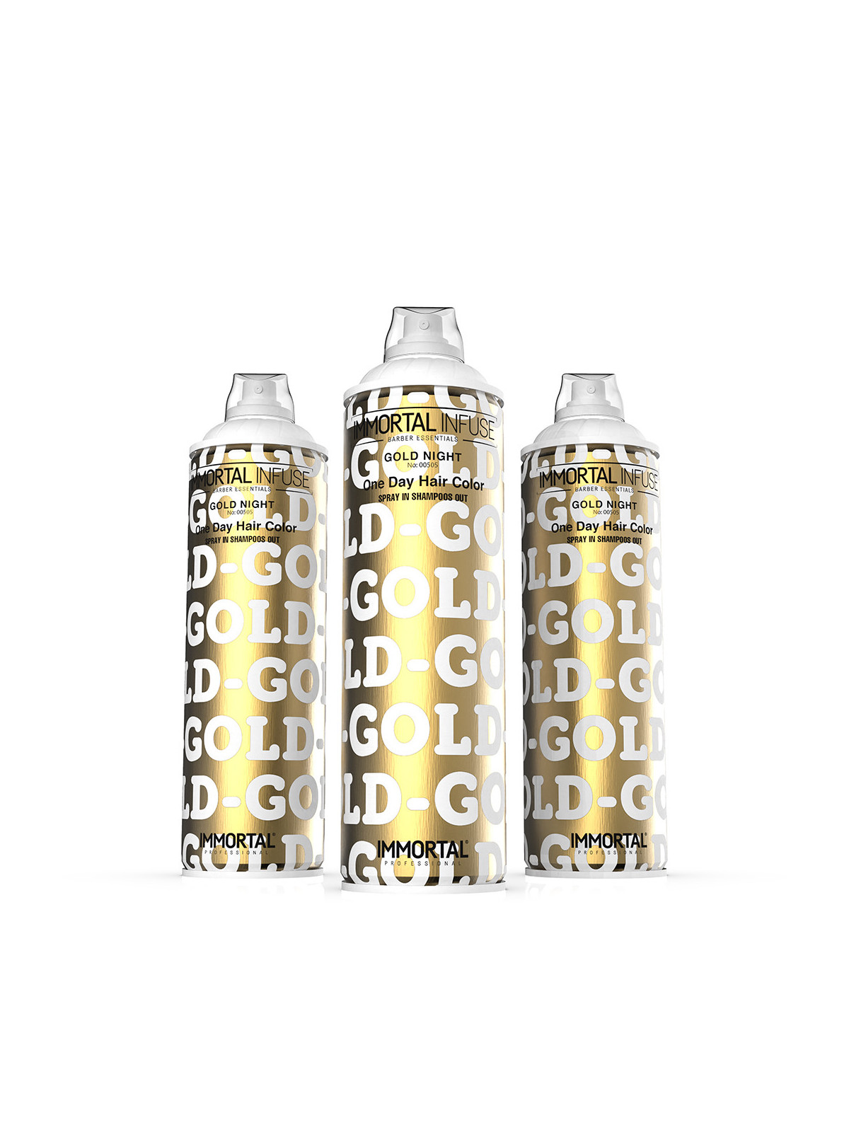 Jednodňová farba na vlasy v spreji-Gold, Silver, Pink, Green, Light Blue (200 ml) Immortal Infuse