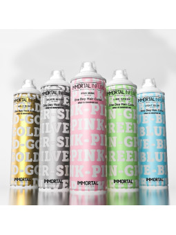 Jednodňová farba na vlasy v spreji-Gold, Silver, Pink, Green, Light Blue (200 ml) Immortal Infuse