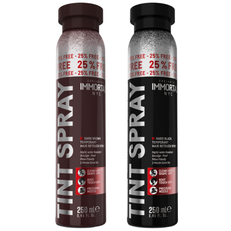 Tónovací Sprej na Dočasné Zafarbenie Vlasov – Tmavohnedý & Čierny (250 ml)
