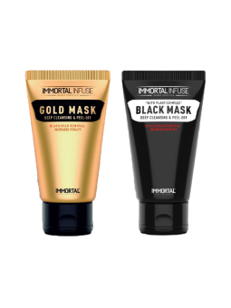 Peel-Off Maska na Tvár – Gold & Black (150 ml) Immortal Infuse