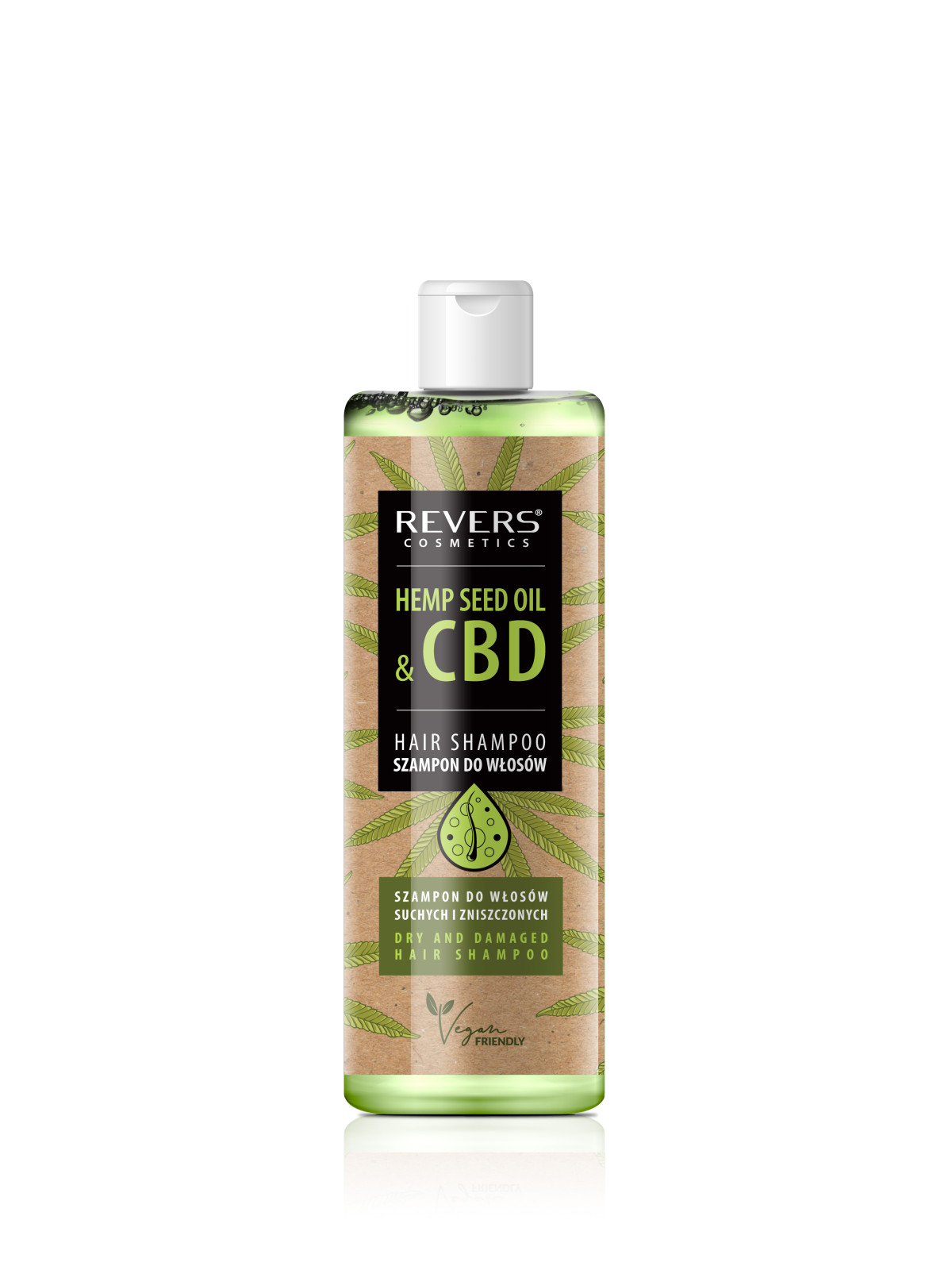 Šampón na vlasy 400 ml Hydratačný a posilňujúci  Hemp Seed Oil CBD