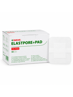 BATIST ELASTPORE+PAD Sterilné krytie s vankúšikom | 10 × 10 cm |