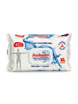 Freshmaker XL vlhčené utierky na čistenie tela 60 ks