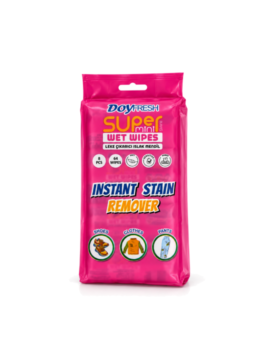 Doyfresh Super Mini Instant Stain Remover vlhčené utierky na škvrny 8 × 8 ks