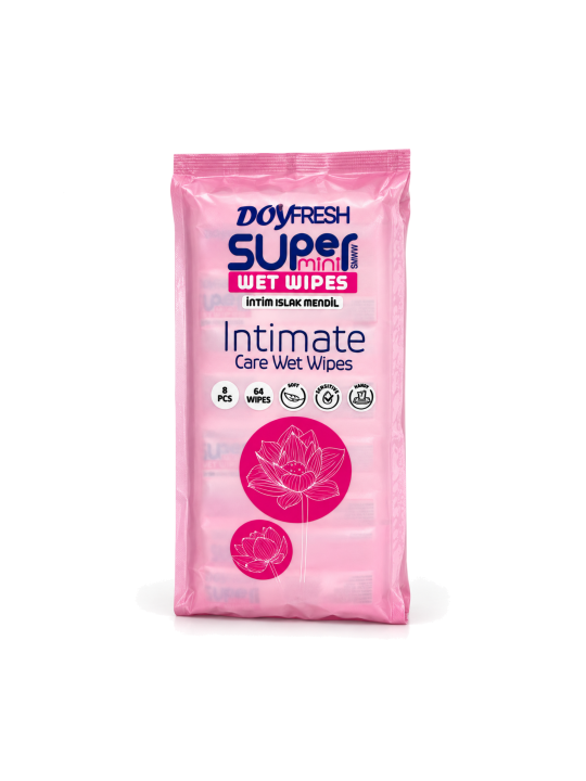 Doyfresh Super Mini Intimate Care vlhčené utierky na intímnu hygienu 8 × 8 ks