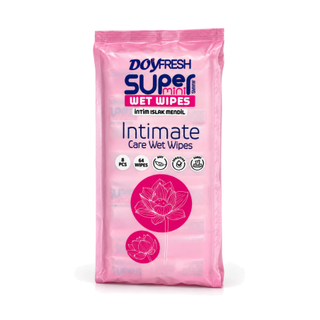 Doyfresh Super Mini Intimate Care vlhčené utierky na intímnu hygienu 8 × 8 ks