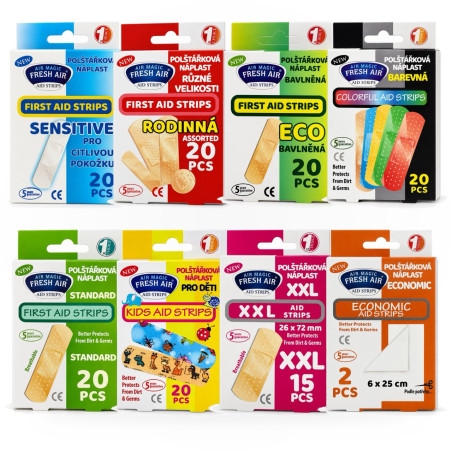 FRESH AIR Aid Strips vankúšikové náplasti na rany